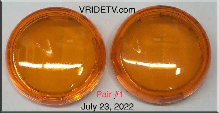 Harley-Davidson FRONT amber turn signal lens covers
