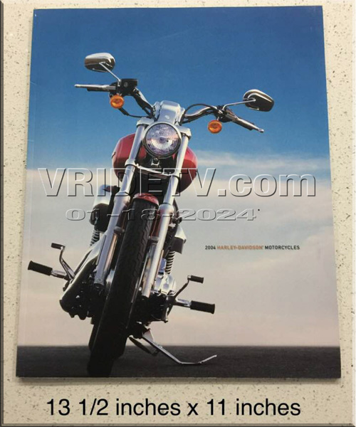Harley Davidson 2004 Motorcycles 65 page Booklet.