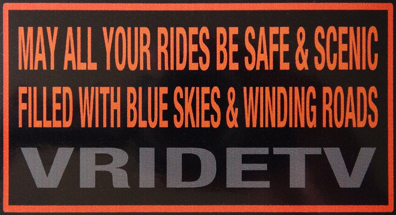 Ride Safe motorcycle patch and sticker
