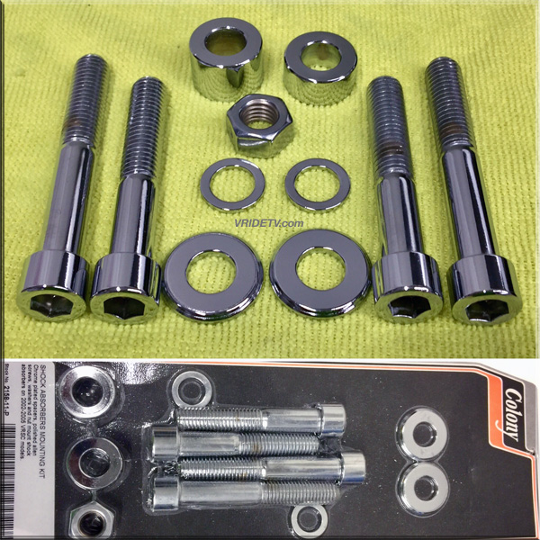 VROD chrome shock mounting hardware COLONY