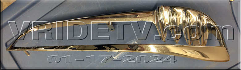 Genuine Harley Davidson OEM VROD Leftt side chrome radiator bezel inlet. part number 66116-01