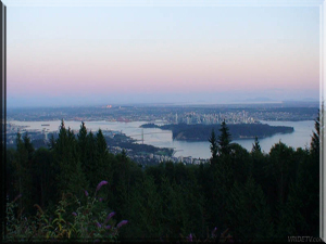 Sunset at Cypress Mountain over looking Vancouver, British Columbia. vridetv.com