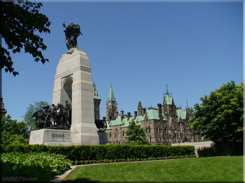 National War Memorial in Ottawa, Ontario, Canada. vridetv.com