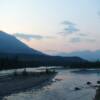 The Athabasca River at sunset along side the Icefields Parkway, Highway 93. VRIDETV.com is VIRTUAL RIDING TELEVISION