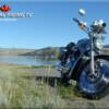 Vridetv's 2003 Harley-Davidson VRod VRSCA camera bike at Stump Lake, British Columbia. This rest stop and point of interest is along side Highway 5a and has a couple of picnic tables and a boat launch. A great place to stop at on your motorcycle ride of the day.
