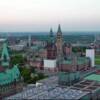 The parliament buildings in Ottawa Ontario as seen from our hotel room.