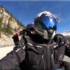 I pulled this still from the selfie cam video footage of us riding the Icefields Parkway and Diane taking pics as we go! 
She is a very talented photographer with a sharp eye and a steady hand!