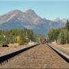 I really like this pic Diane shot in Jasper of the railroad tracks with the mountains in the background.