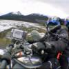 VRIDETV's riders Diane and Jeff at Medicine Lake in Jasper National Park in Alberta Canada. This image was pulled from the MonoPod cam video footage.