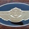 solid silver 100th anniversary medallion is set in the handle
