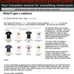 Special thanks once again to our media sponsor Canadian Motorcycle Rider online magazine. The Managing Editor and Webmaster Dan McAfee, has posted this article on the opening of our new webstore for official vridetv merchandise. We appreciate you sharing this, and Virtual Riding TV with your viewers