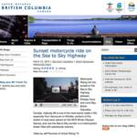 Special thanks goes to Tourism British Columbia, the official travel website of BC Canada for accepting vridetv's blog submission. They have posted our newest video of a sunset motorcycle ride on the Sea to Sky Highway. vridetv.com