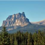 Castle Mountain shot from the Bow Valley Parkway