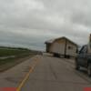 House being moved on the Trans Canada Highway. Approximately 30km East of Winnipeg, Manitoba, Canada