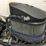 The VROD air filter assembly mod with the IAT sensor extension installed.