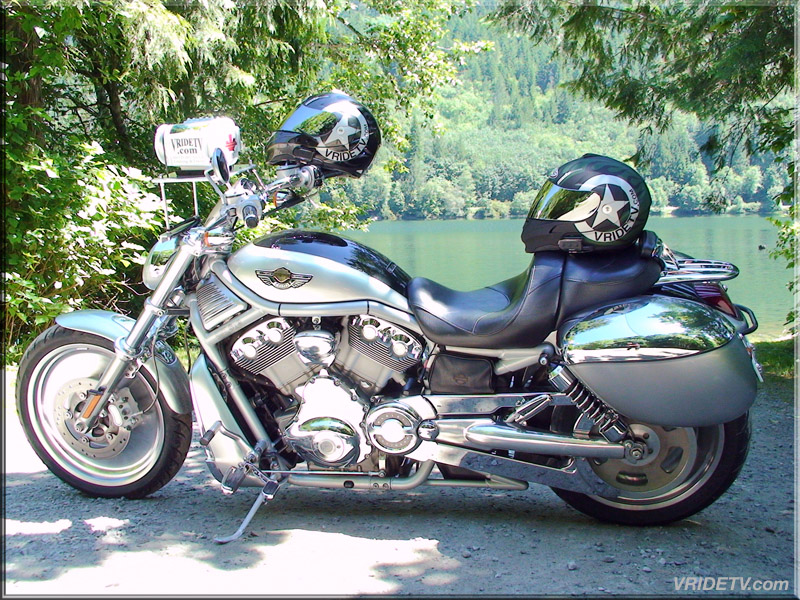 Harley-Davidson V-rod at Silver Lake ,British Columbia, Canada.