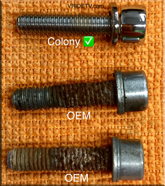 Vrod clutch cover bolts rusted