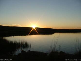 Sunset at Nickle Lake, Saskatchewan, Canada. Hi res wallpaper at vridetv.com Virtual Riding TV